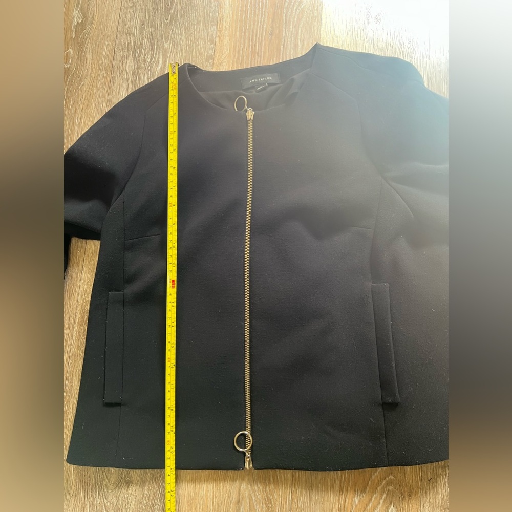 Ann Taylor Black Solid Jacket - image 7